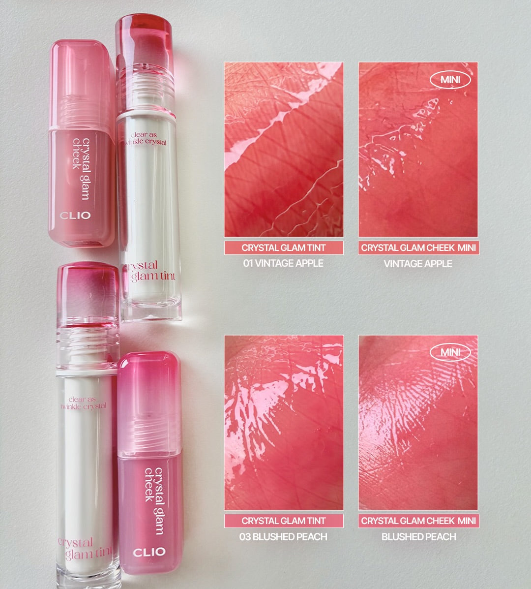 CLIO - Set Tinta Crystal Glam + Rubor
