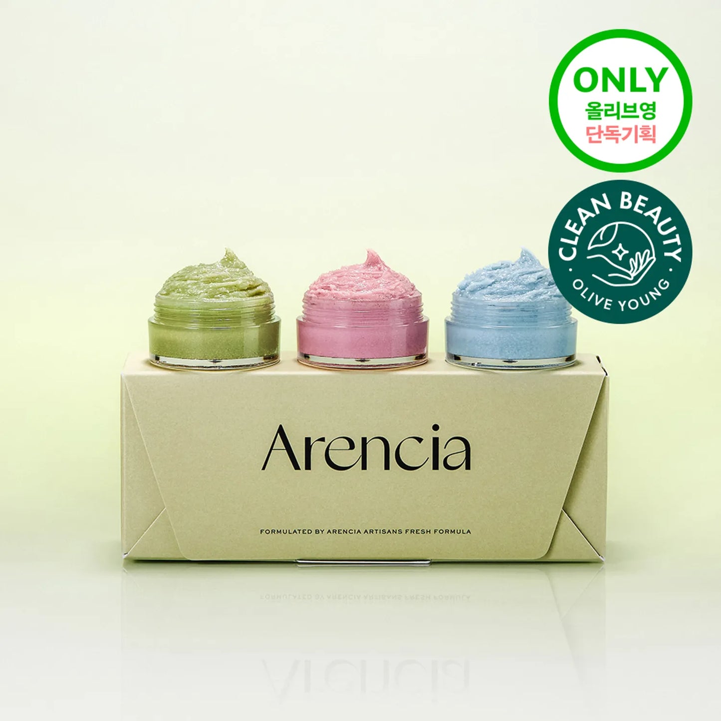 Arencia - Fresh Cleanser: Set 3 piezas (Green +Rosehip +Blue )