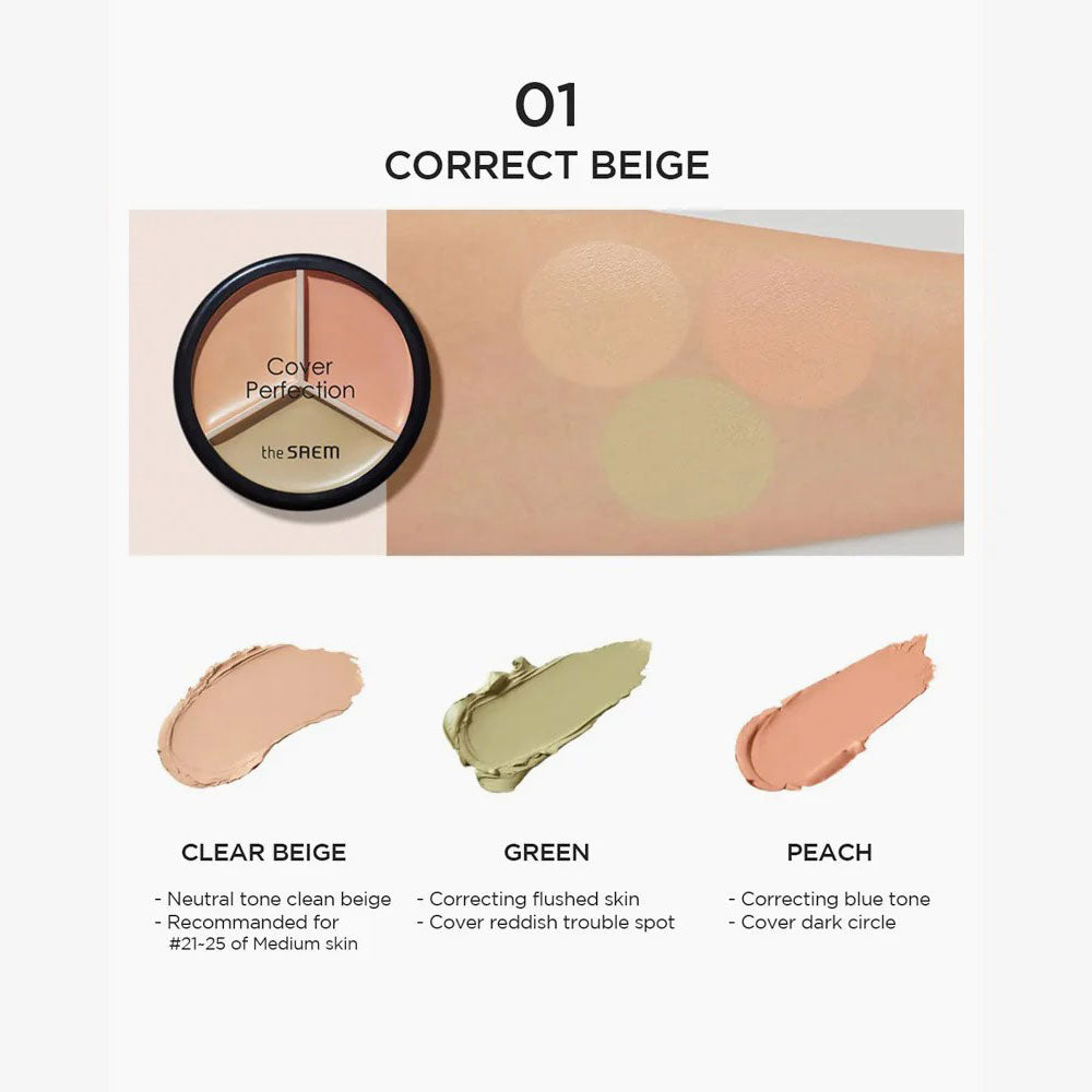 The Saem - Cover Perfection Triple Pot Concealer
