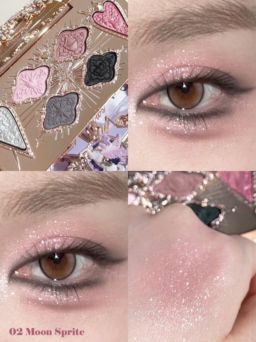 Flowerknows - Knight Unicorn 6-Color Satin Makeup Palette