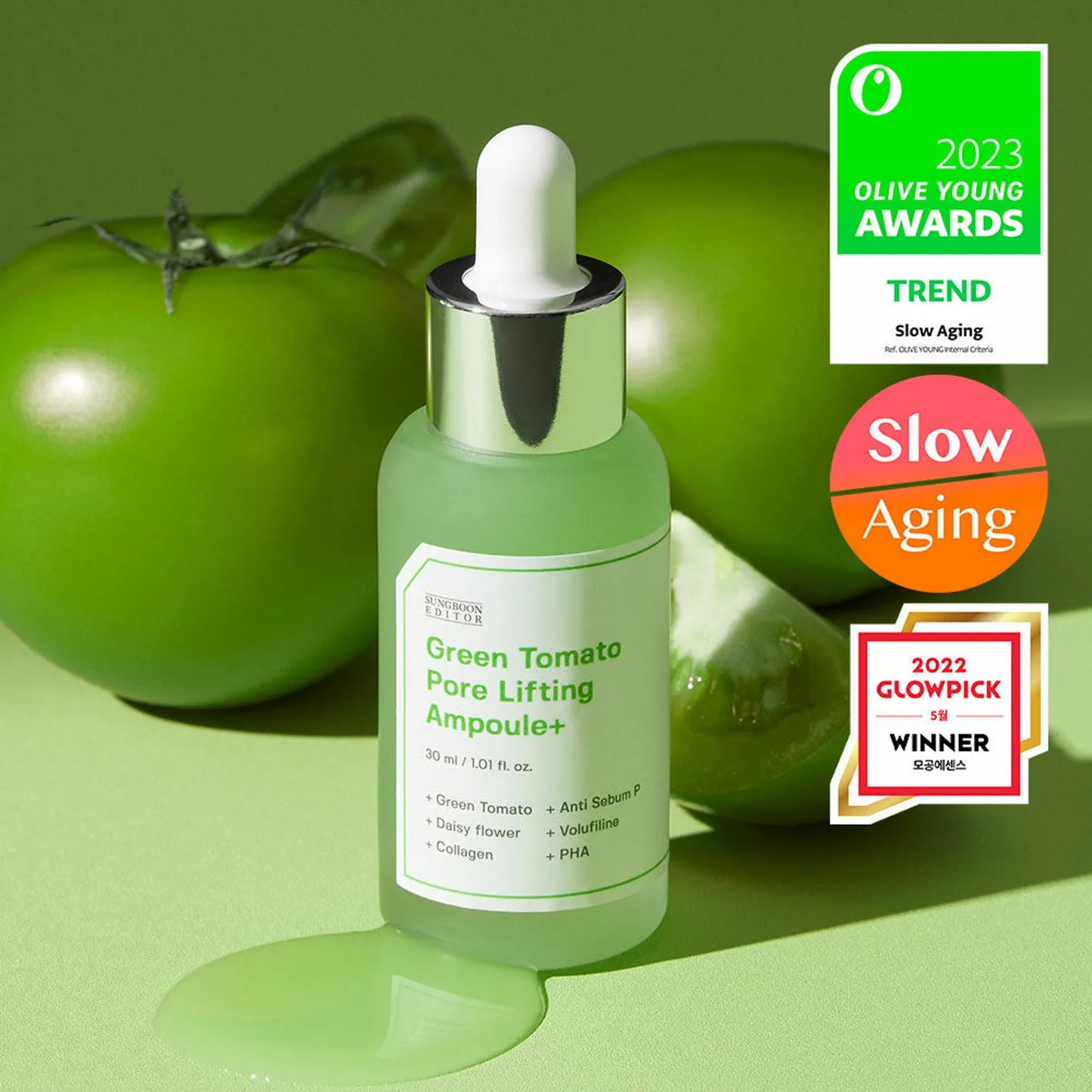 SUNGBOON EDITOR - Green Tomato Pore Lifting Ampoule+ [30ml]