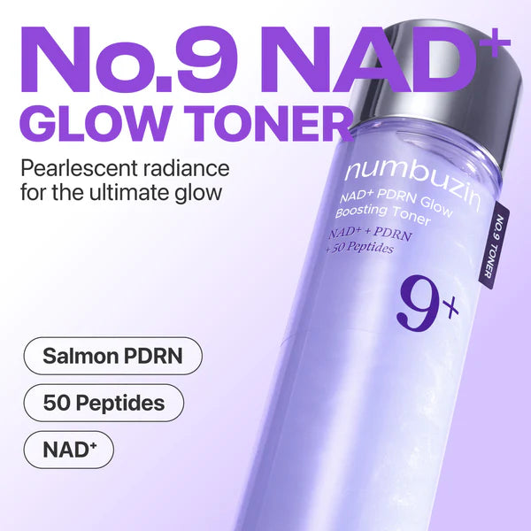 Numbuzin - No.9 NAD PDRN Glow Boosting Toner / Tónico Iluminador con NAD+ y PDRN