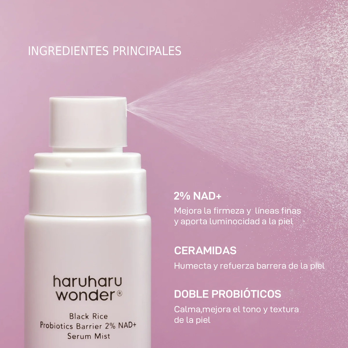 haruharu wonder - Black Rice Probiotics Barrier 2% NAD+ Serum Mist