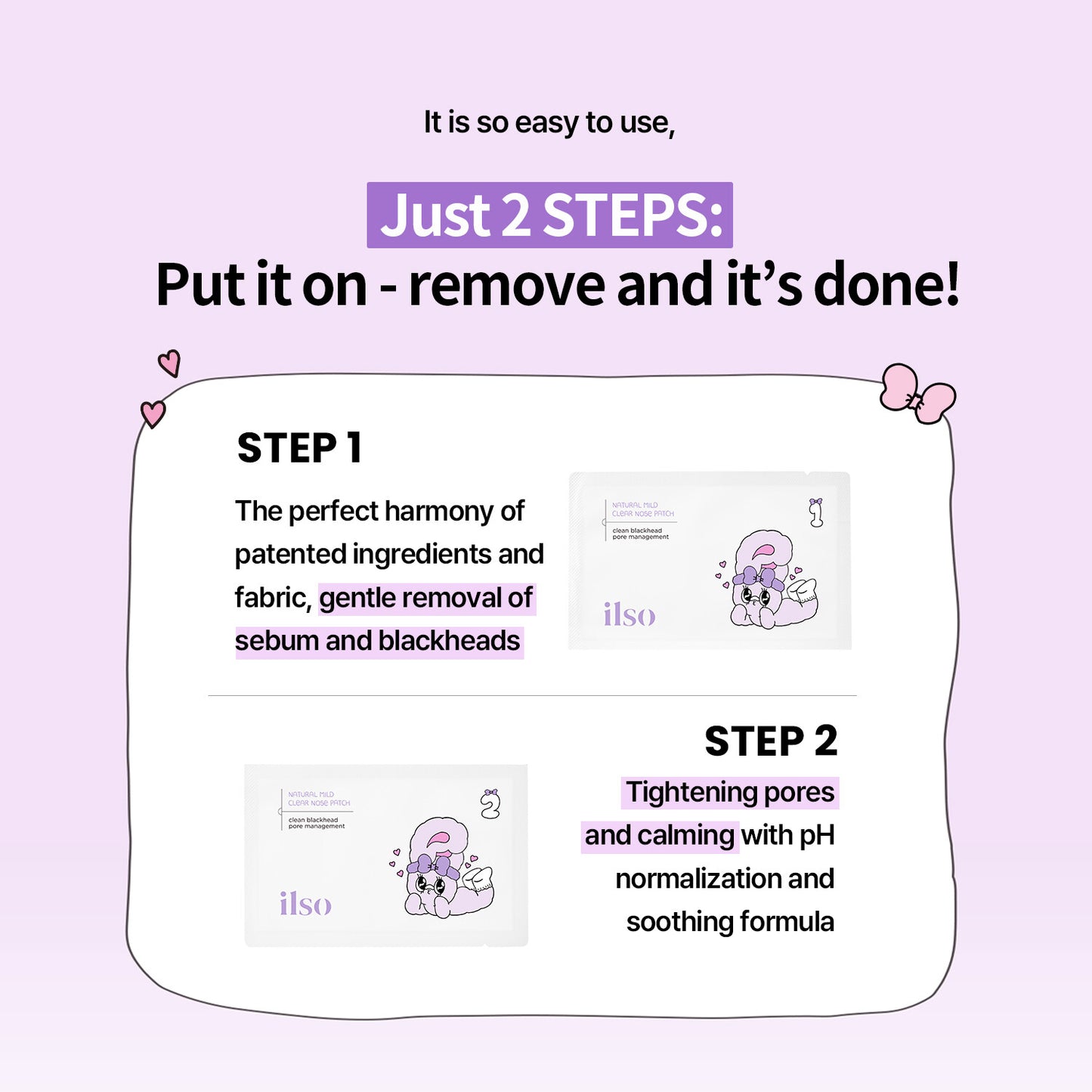 Ilso - Natural Mild Clear Nose Patch (Esther Bunny Version) [5 Piezas]