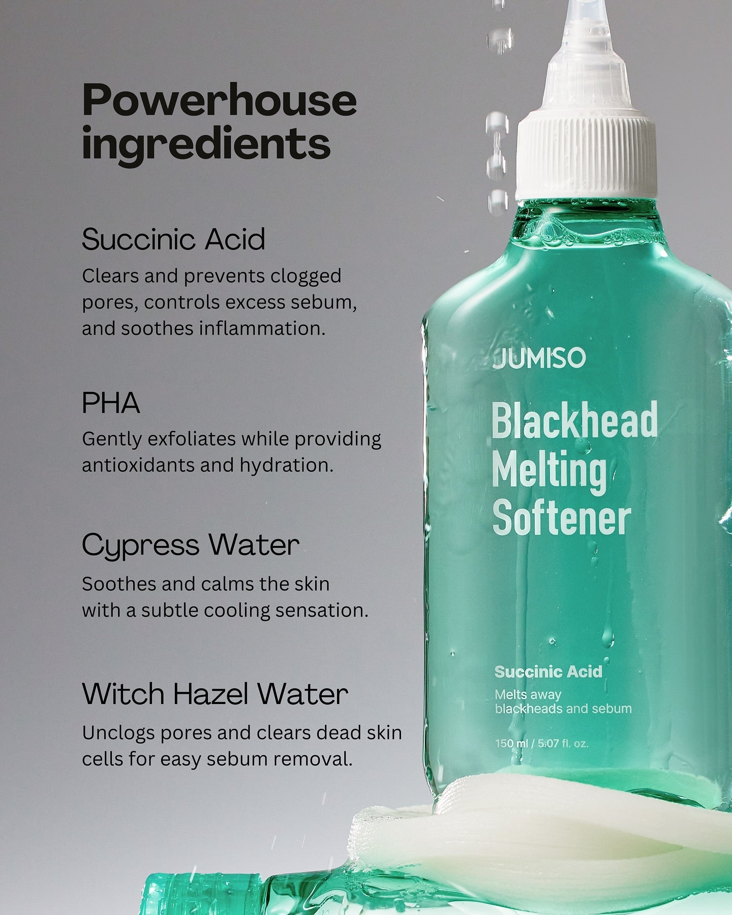 Jumiso - Blackhead Melting Softener/Tratamiento de Puntos Negros [150ml + 40 pads]