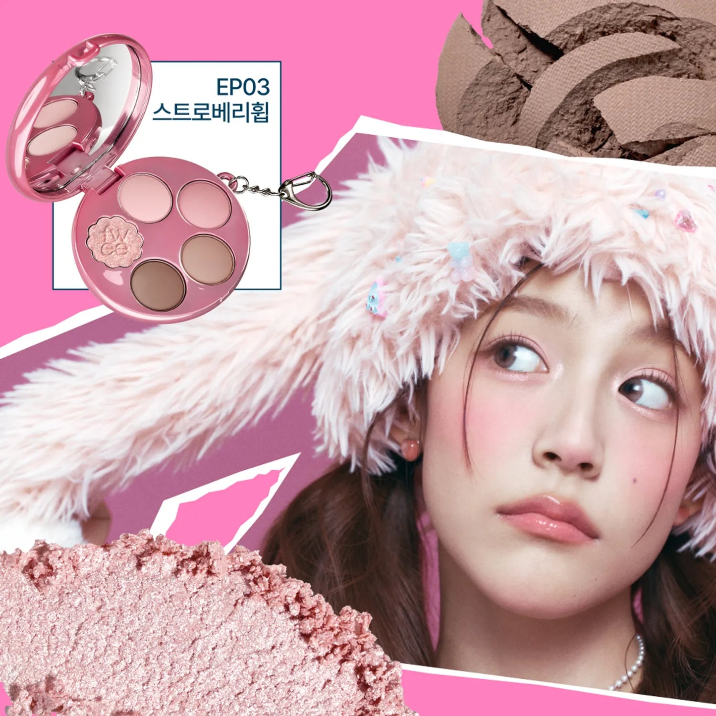 Fwee - Pocket Cheek Palette - EP01 Candy Floss [6.6g]