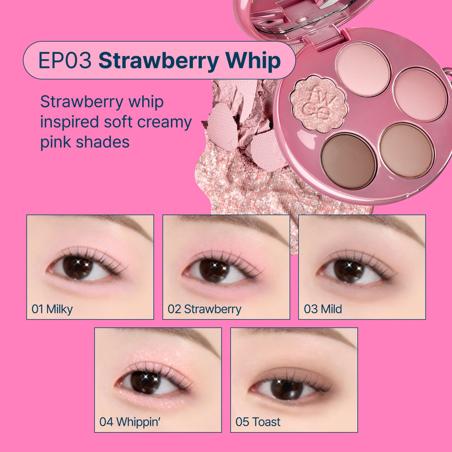 Fwee - Pocket Cheek Palette - EP01 Candy Floss [6.6g]