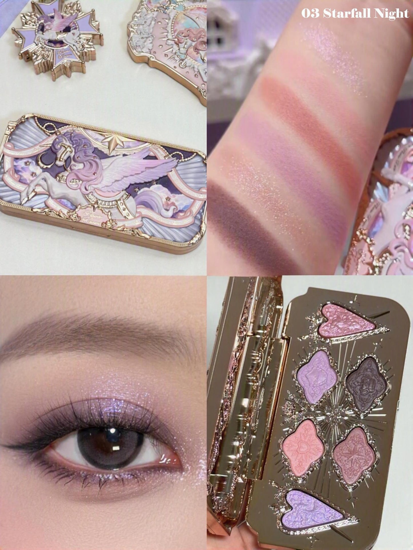 Flowerknows - Knight Unicorn 6-Color Satin Makeup Palette