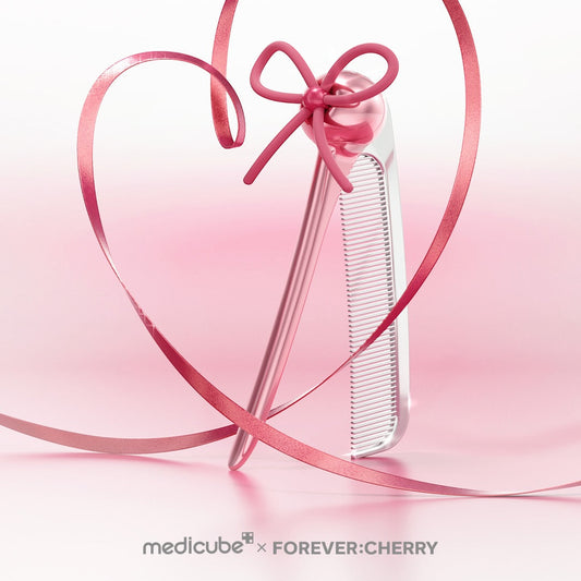 Medicube × FOREVER:CHERRY 🍒  Ribbon Cherry Glass Hair Comb