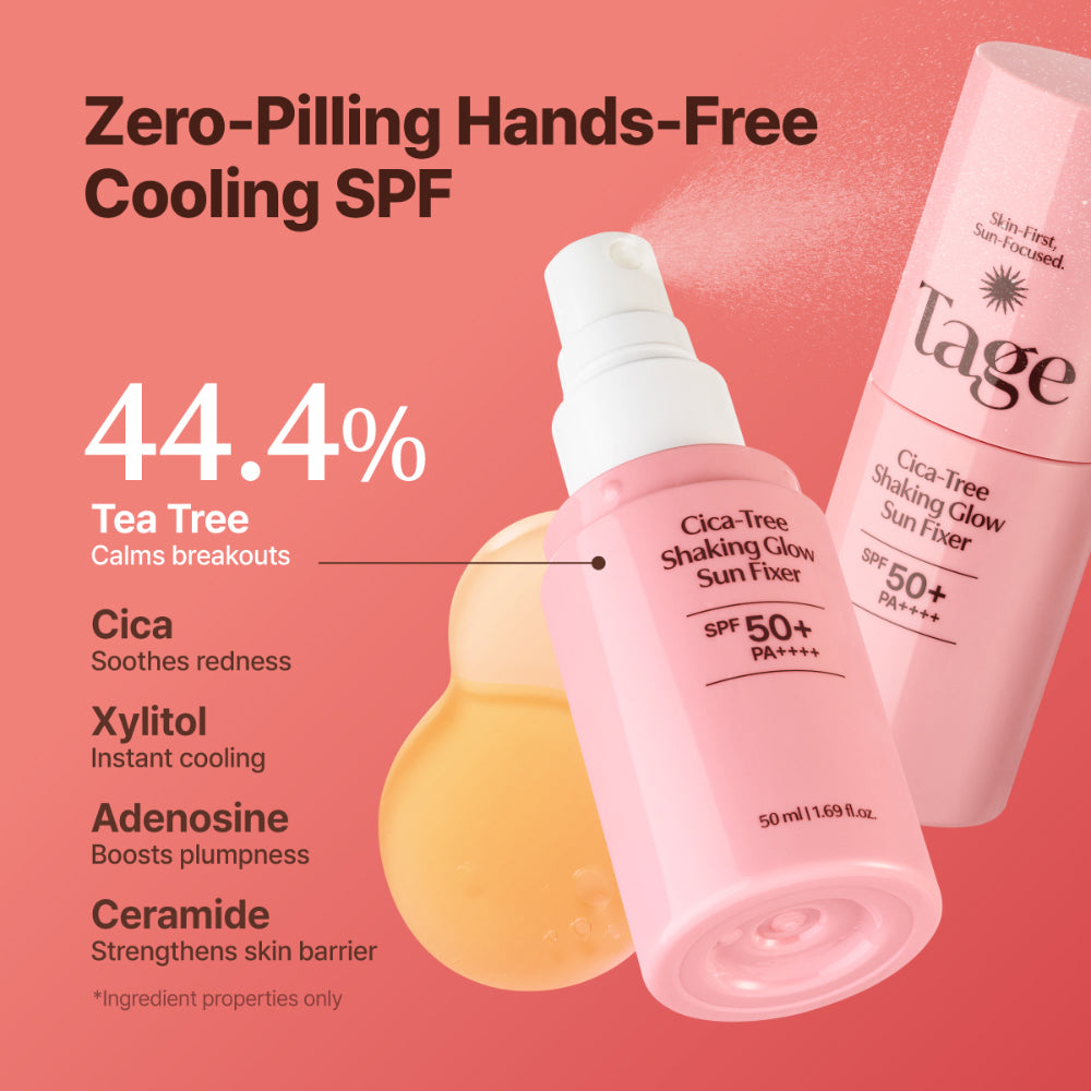 Tage - Cica-Tree Shaking Glow Sun SPF50 / Fijador de Maquillaje con SPF50