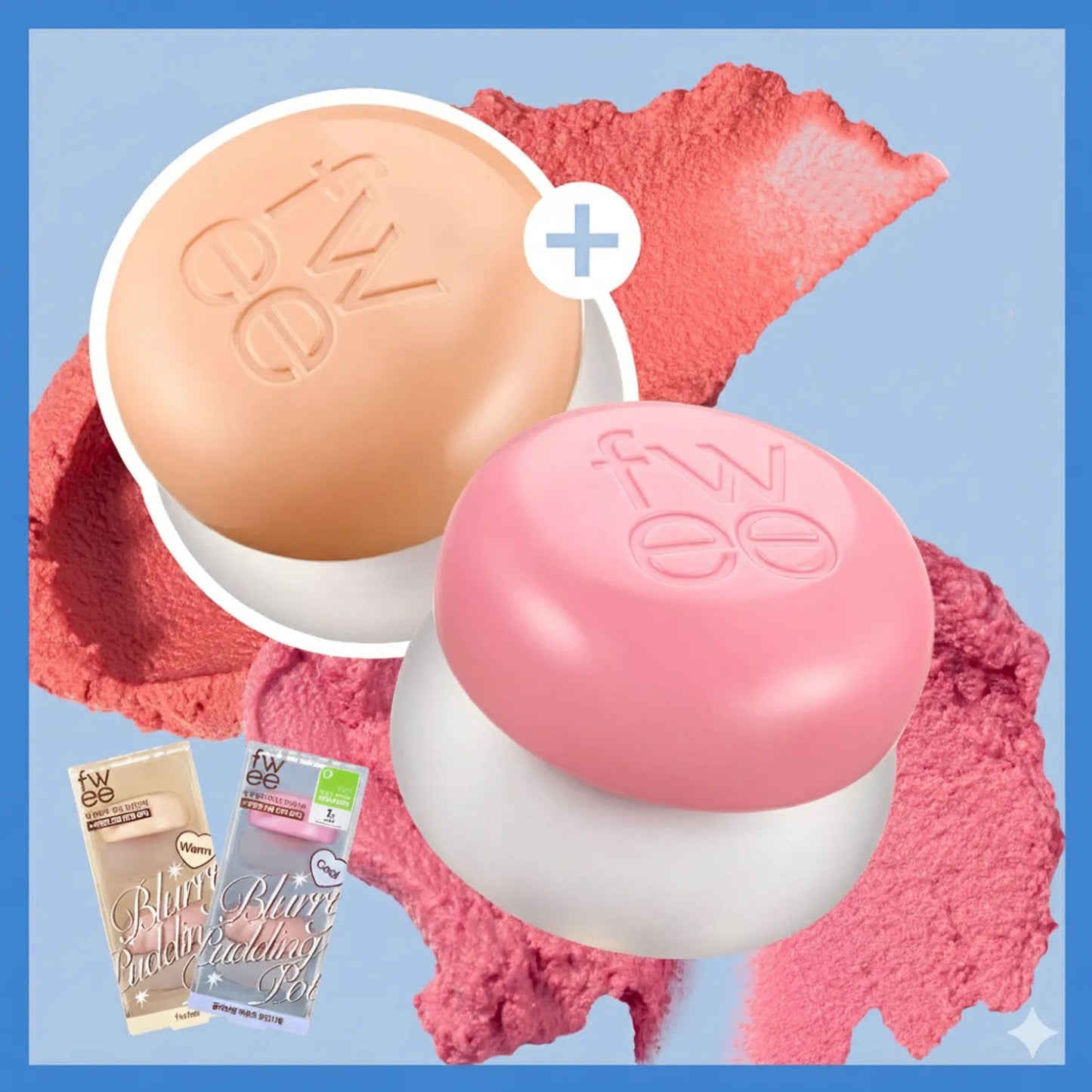 Fwee - Lip & Cheek Blurry Pudding Pot Set