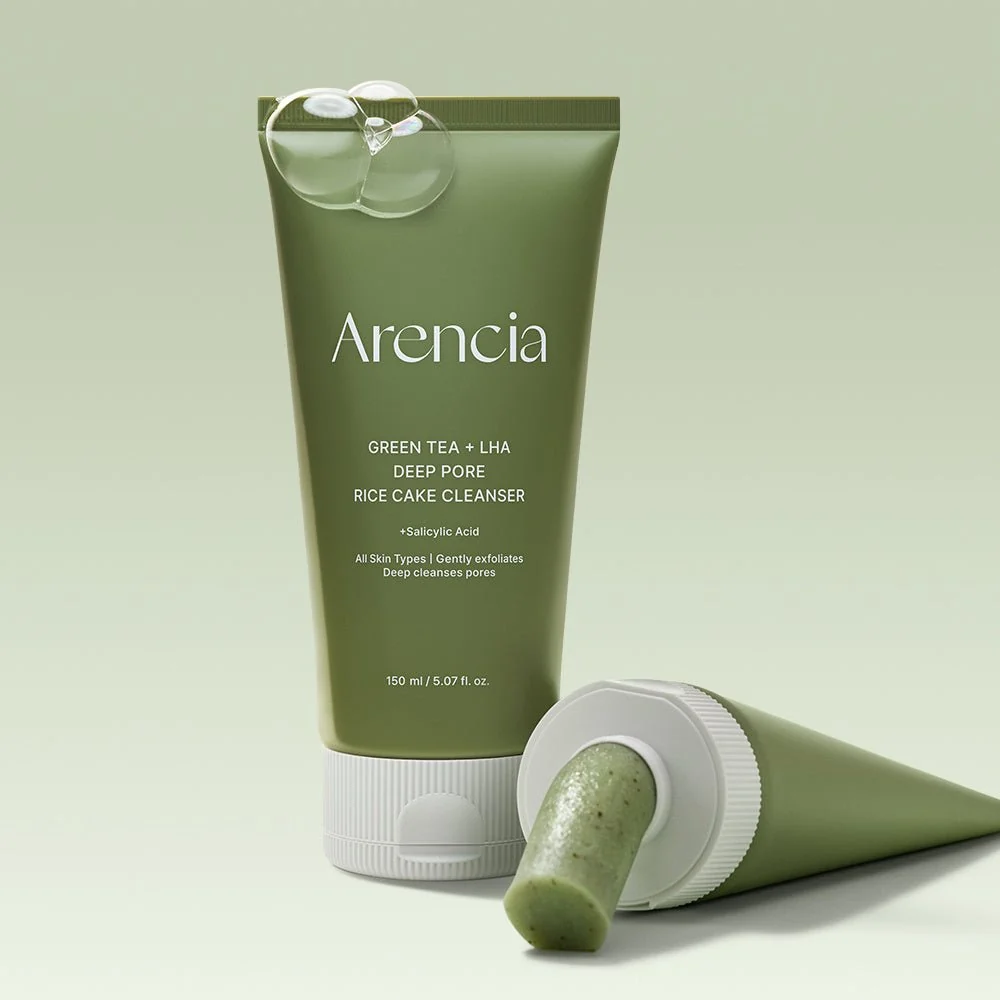 Arencia - Green Tea + LHA Deep Pore Rice Cake Cleanser