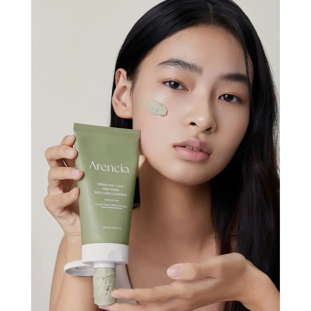 Arencia - Green Tea + LHA Deep Pore Rice Cake Cleanser