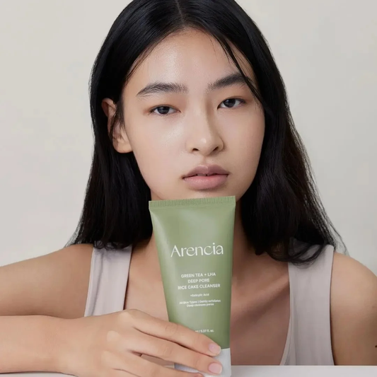 Arencia - Green Tea + LHA Deep Pore Rice Cake Cleanser
