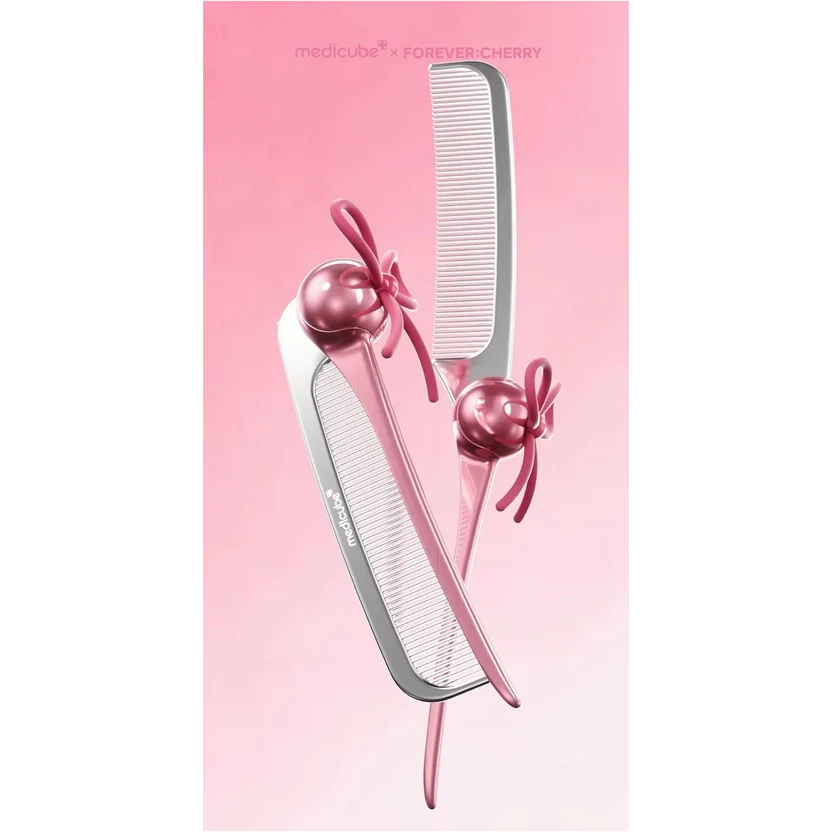 Medicube × FOREVER:CHERRY 🍒  Ribbon Cherry Glass Hair Comb