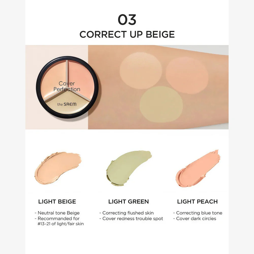 The Saem - Cover Perfection Triple Pot Concealer